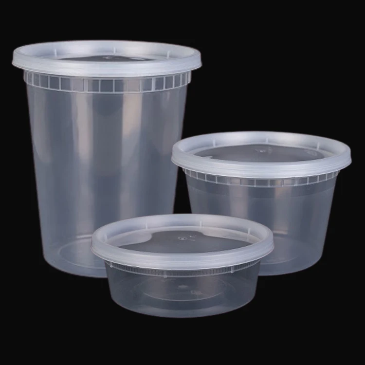 Disposable Air Tight Food Clear Candy Containers 240ml Set Plastic Container