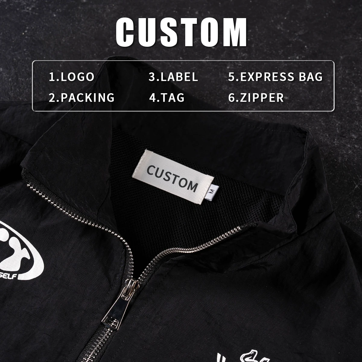 product mens sweatpants and hoodie set zip up custom design oversized streetwear elasticwaist reflective strip jacket tracksuit-5