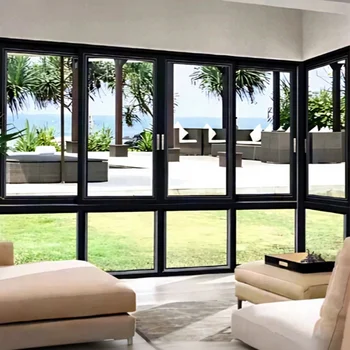 Retractable Folding Sliding Security Window Soundproof Insulated Glass Folding Sliding Window Aluminium Bi Folding Windows