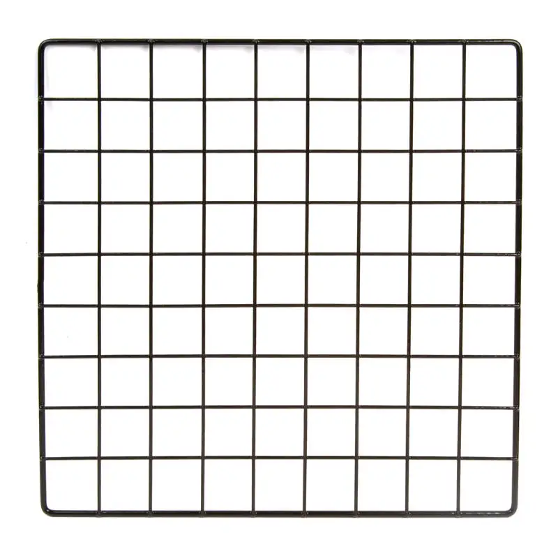 3" x 3" squares 24" x 48" Grid Panel Lot of 3 White 1/4" dia wire 