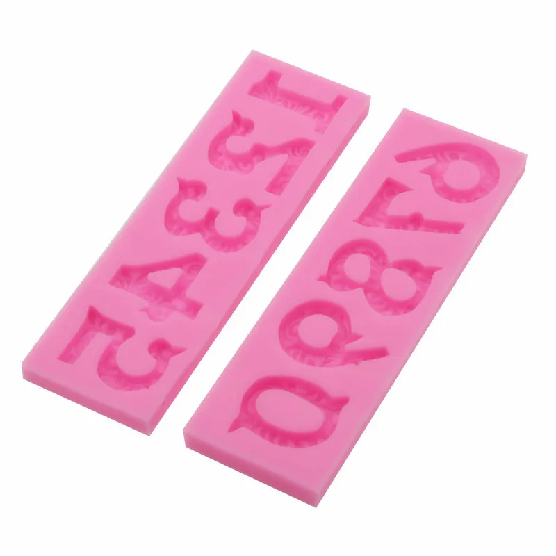 0 9 Number Upper and Lower Case Letter Molds for Chocolate Fondant Cake Decorating Handmade Soap