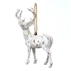 Ornaments Resin White Deer Ornaments Resin Pendants Resin Crafts