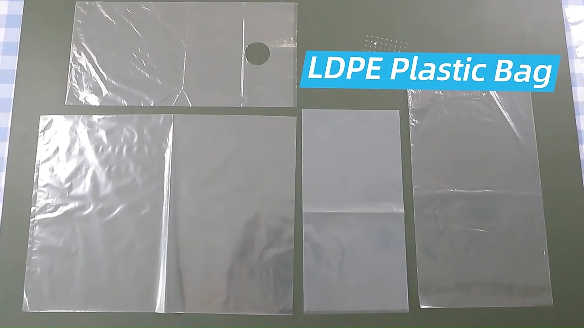 Ldpe Hdpe Plastic Flat Bag For Food Storage Poly Flat Bags On Roll