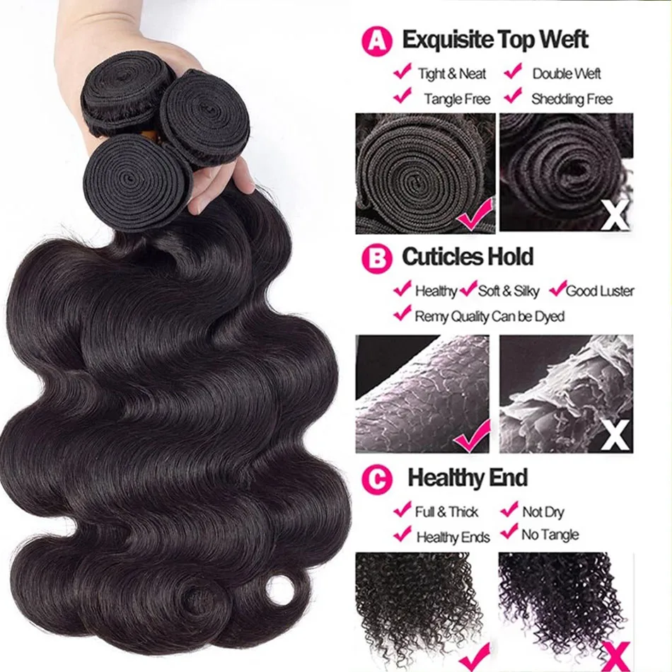Cheap Virgin 10- 30 Inch Vietnamese Remy Raw Hair Weaves 3/4 Bundles Deal Body Wave Human Hair Bundles Hair Extensions