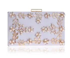 Purses Wholesale Elegant Metal Frame Beaded Metallic Clutch Bags Evening Party Bags Rhinestone Purses For Women