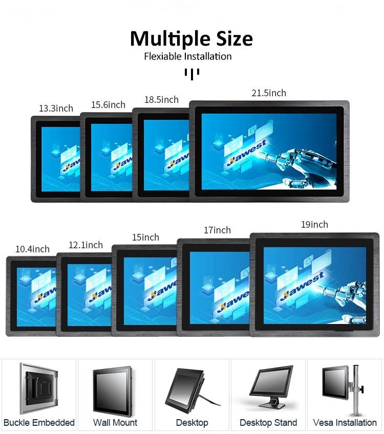 10.1 Inch Industrial Panel PC with 10-Point Capacitive Touch Waterproof and 24/7 Operation for Harsh Environments