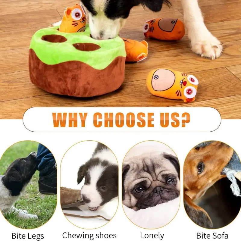 Professional Custom Cute Tough Durable Plush Pet Dog Puzzle Toys