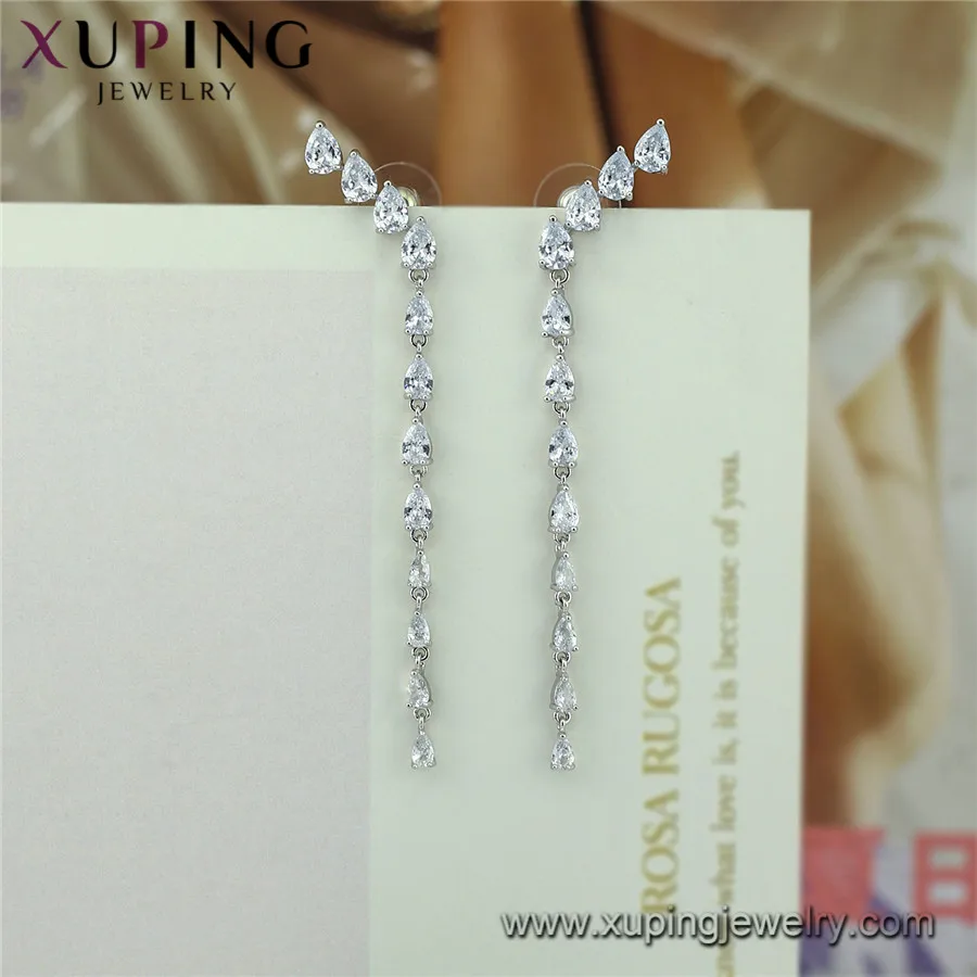 YSearring-309 Xuping 2019 new arrival rhodium color special design fashion stone stud earring for lady