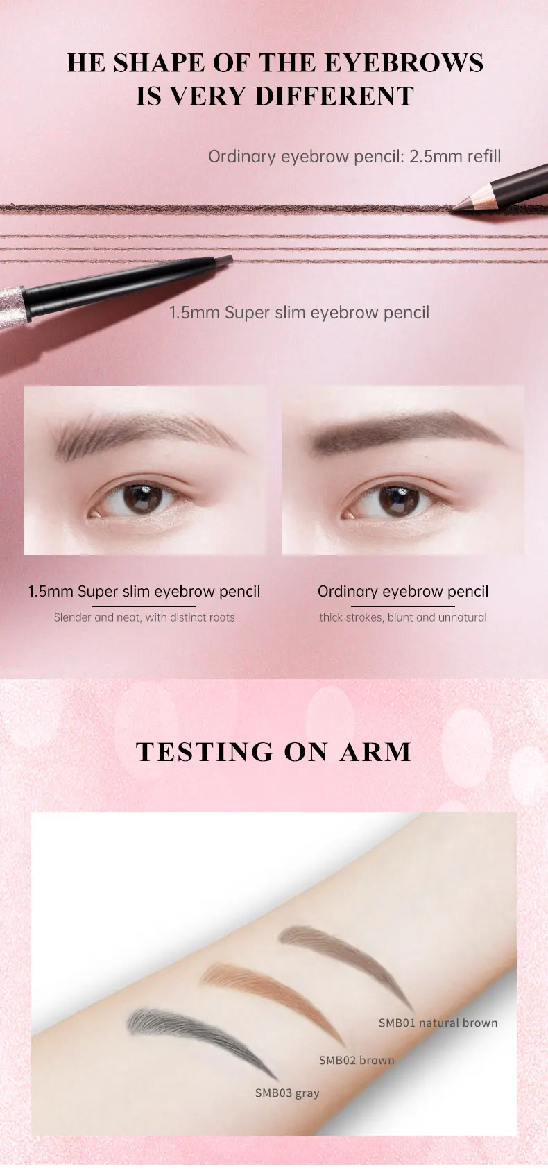 Artmiss Eyebrows Pencils Suppliers Water Proof Custom Logo Private