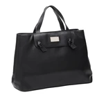 High High Quality Simple Black Top-Handle Leather Ladies Hand Bags Purses And Handbags
