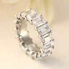Eternity Ring Women Women'srings Customized Engagement Eternity Ring Baguette Zircon For Women Sterling Silver