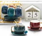 Coffee 2020 Innovative Design Environmentally Friendly Vintage Ceramic Porcelain Coffee And Tea Cup And Saucer Set