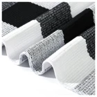Black White Checked Check Black And White 100% Cotton Woven Checked Farmhouse Washable Plaid Check Rugs