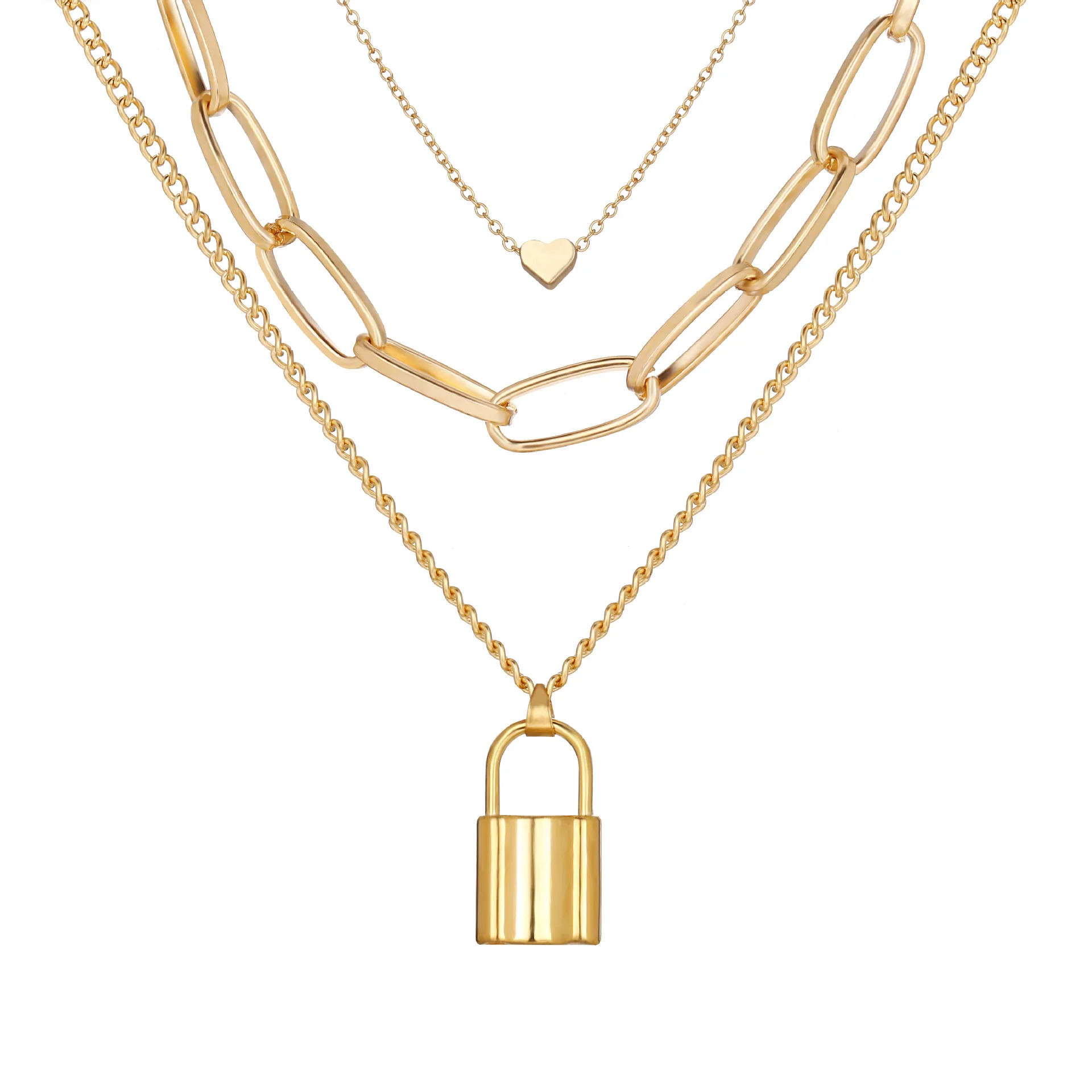Buy Chunky Chain Choker Necklace,Gold 