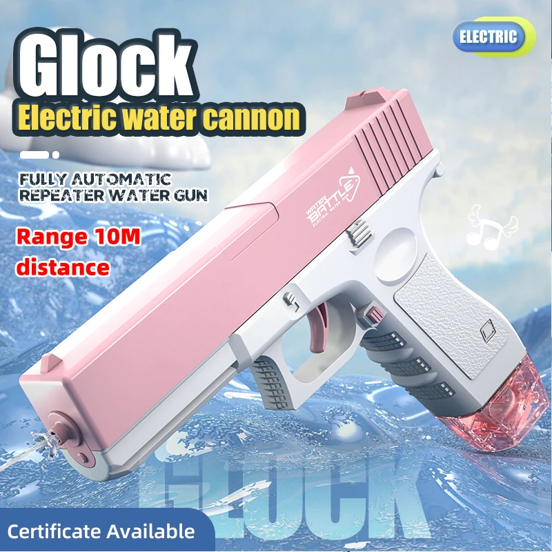 Summer Water Toys Glock Pistol With Lithium Battery Usb Cable Full Auto