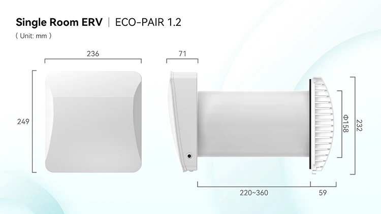Erv Hvac Unit, 100V-240V AC, 20 - detail 34