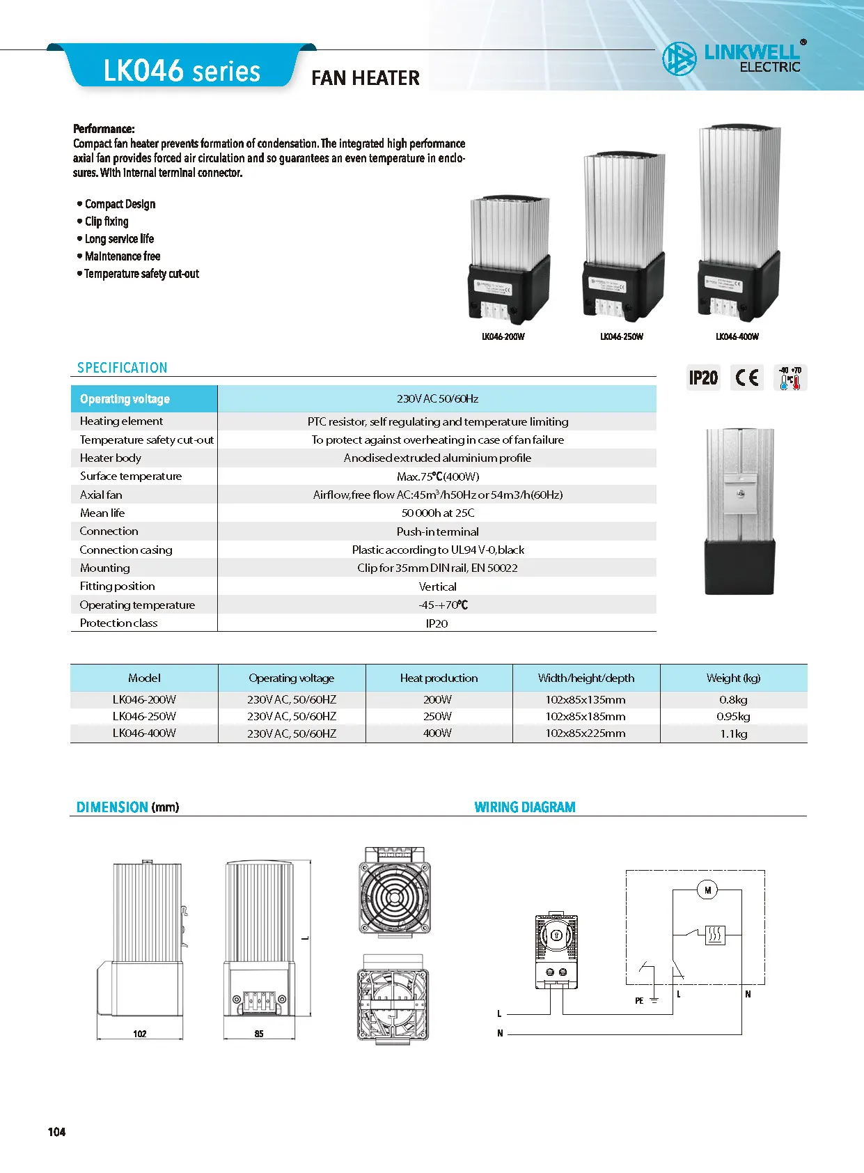 Heating Electric Ptc Fan, LK046, HVAC - detail 4