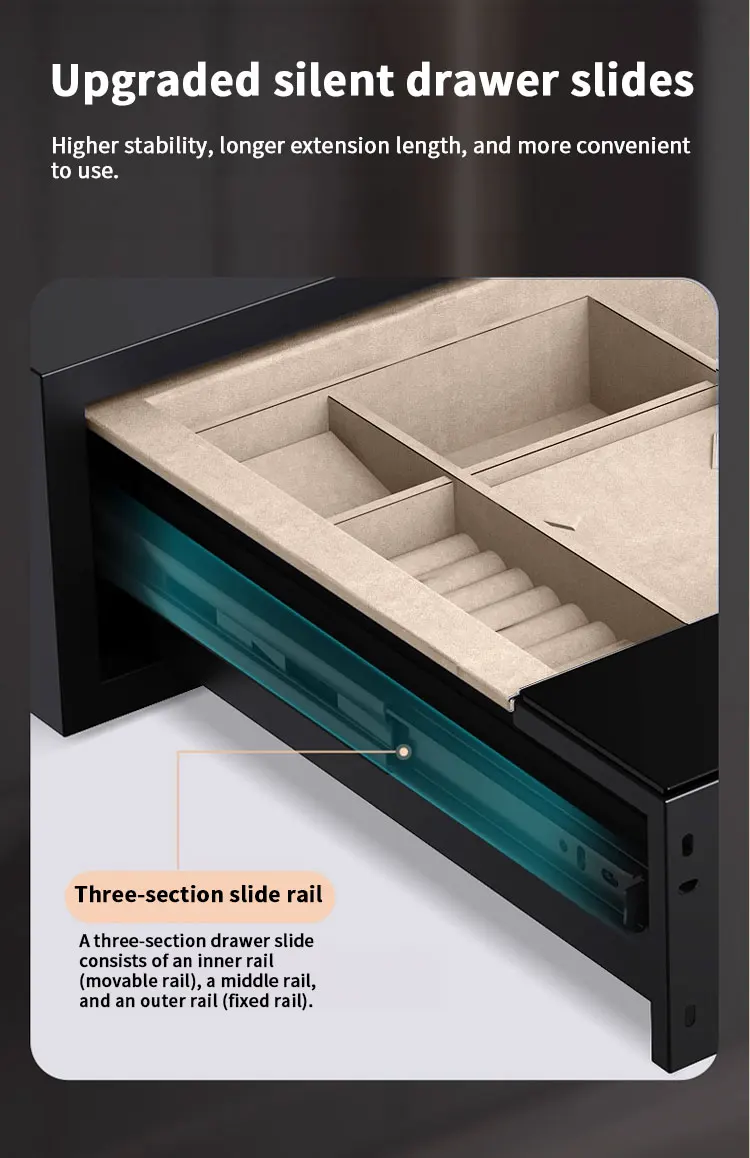 product ceqsafe smart fingerprint lock hidden drawer safe box cash jewelry safety drawer hotel safe for wardrobe-17