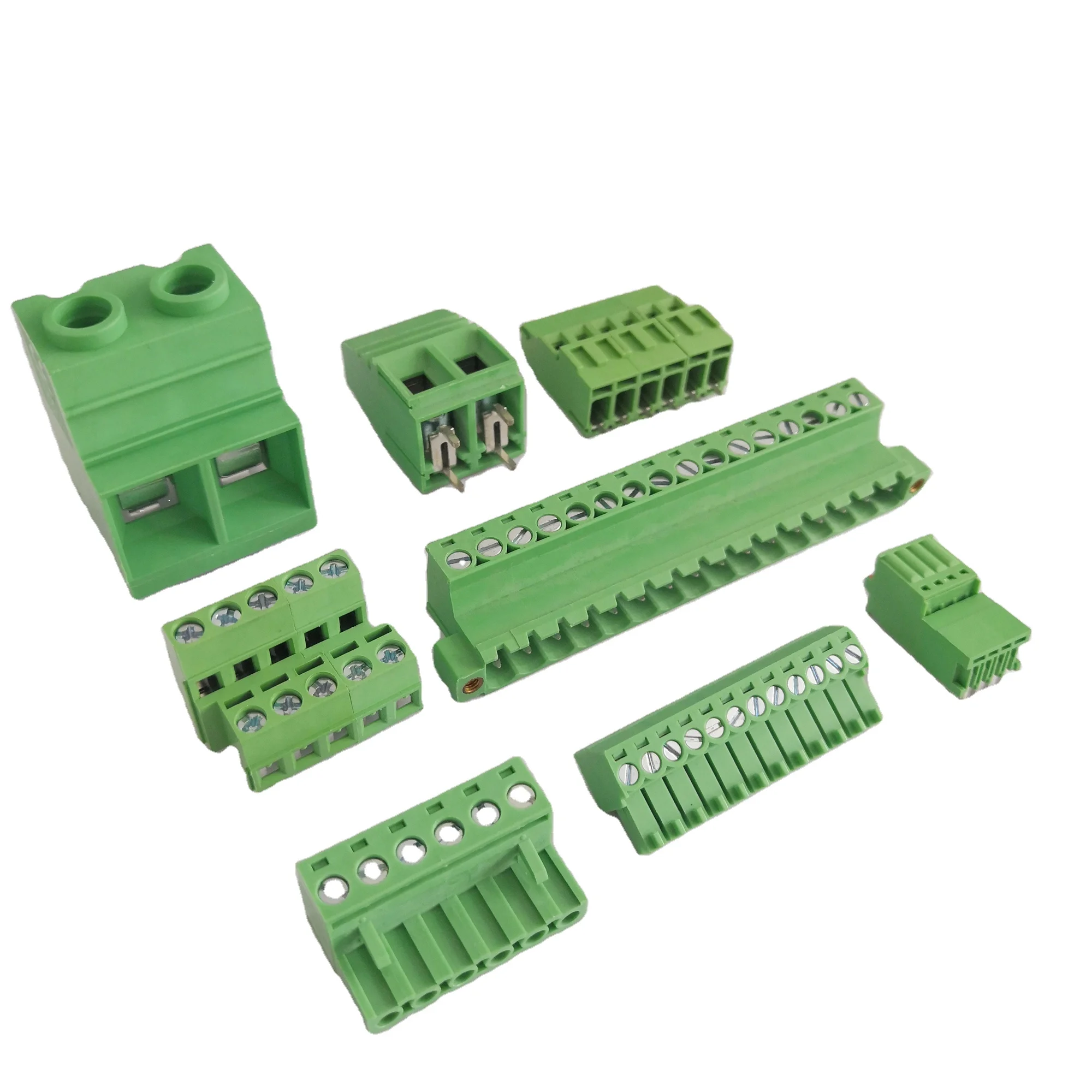 50 pcs Pitch 3.5mm Angle 6 way/pin Screw Terminal Block Connector Pluggable Type 