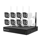 Wireless 1080P H.265 2MP WIFI Security Camera System Security Ip Camera Nvr 8 Channel System For Home