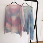 Kingsun Custom Mohair Wool Sweater Mohair Laine Pull Colorful Print Knitwear