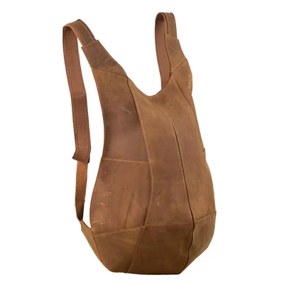 Fashion Creative Genuine Leather Vest Backpack Men Backpack Waterproof Men Travel Bag
