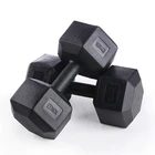 75 Sets Hexagon Rubber Coated Hex 75 Pounds Dumbbells Sets