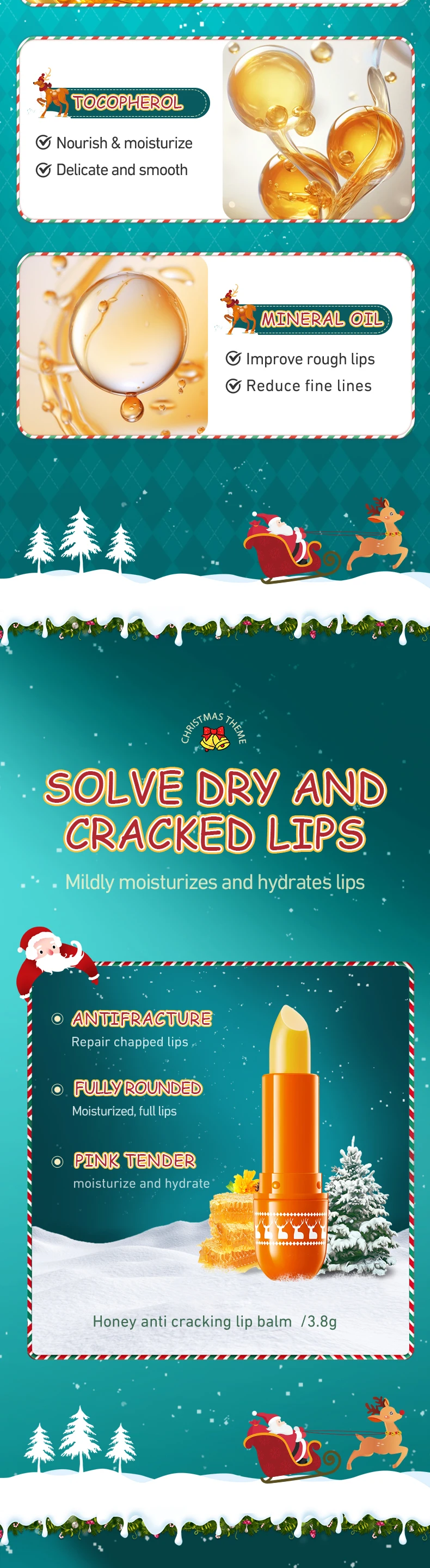 product oem hot sales wholesale sadoer christmas honey anti chapping lip balm autumn and winter anti chapping lip balm-7