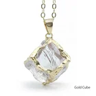 Pendant Natural Top Quality Rock Crystal Moon Star Cube Pendant Necklace For DIY Jewelry Making