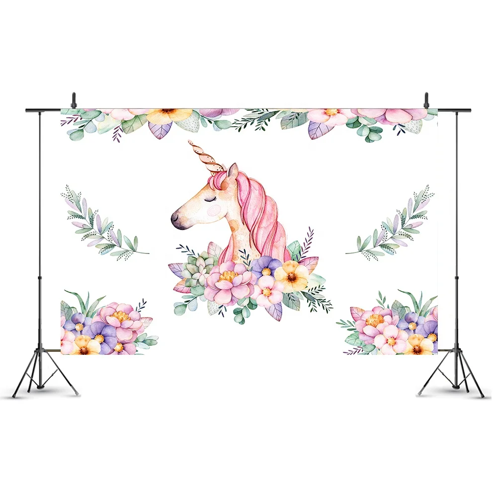 GoHeBe 7x5ft Unicorn Background Unicorn Mother and Child Under The Tree Photography Background and Studio Photography Backdrop Props LYGE1003