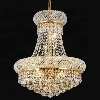 Zhongshan Traditional 8 Lights golden crystal lamps pendant indoor lighting chandeliers