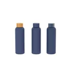 High Glass Glassround High Glass Mikenda 550ml High Borosilicate Frosted Rubber Paint Glass Bottle With Logo Custom