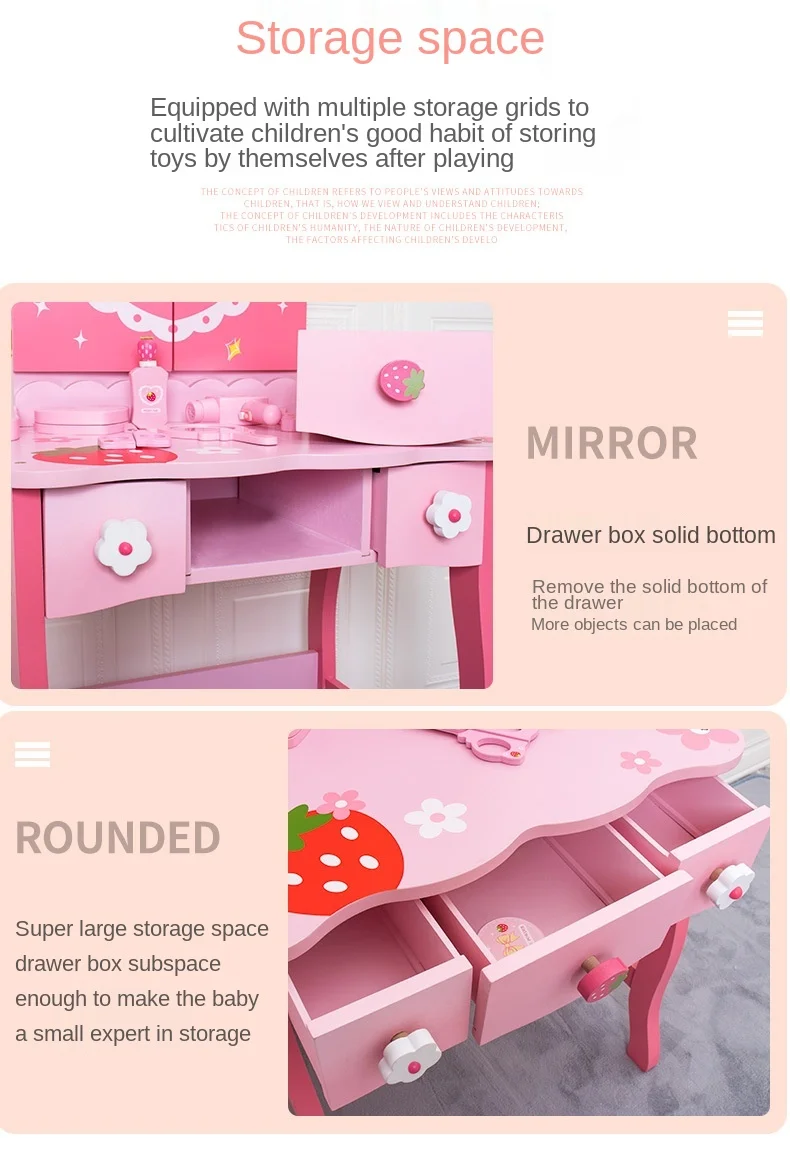 2021 New Arrival Crown Door Opened Toys For Girl Dress Up Dressing