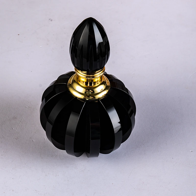 product small bridge unique design spherical blade 12ml glass empty bottle elegant crystal perfume bottle-4