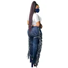 Jeans Women Fashion Low Waist Big Ripped Hole Jeans Casual High Street Sexy Denim Pants