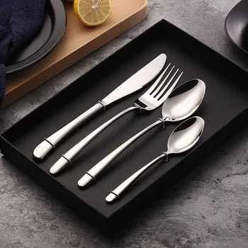 Wholesale Custom LOGO Quality Stainless Steel Wedding Silverware Modern Cutlery Best Flatware Set