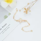 Bracelet Cross Bracelet 14k Jewelry Factory Bracelet Women Brass 14k Gold Plated Cross Charm Bracelet