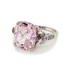 Zircon Gemstone Zircon Gemstone Silver Top Level Zircon Gemstone Shiny Cz Ring In Silver Pink Diamond Jewelry