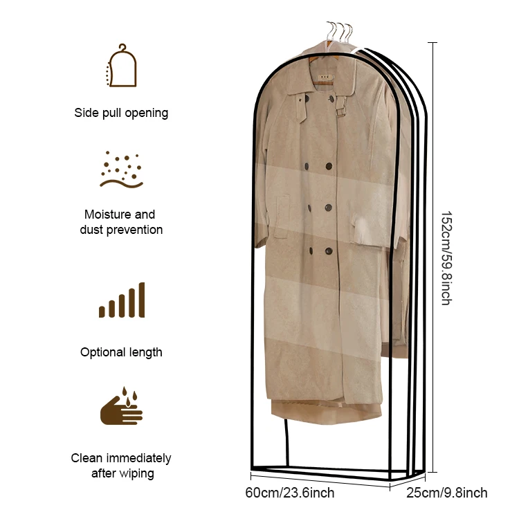 Suit Garment Bag All Clear Garment Bag Closet Storage Hanging Clothes Bag