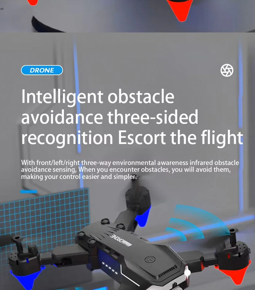 Usine rc drone intelligent évitement d'obstacles Hd double caméra photographie aérienne pliant drone rc avion pour enfants