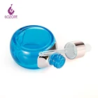Glass Glassglassglass Circle Blue Glass Serum Cosmetic Custom 30 Ml Glass Dropper Bottle