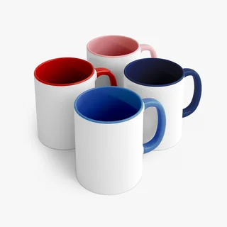 MICROWAVEABLE 11OZ customized TEXT Inner Rim Color Inner Color PERSONALITY Sublimation ceramic coffee Mug