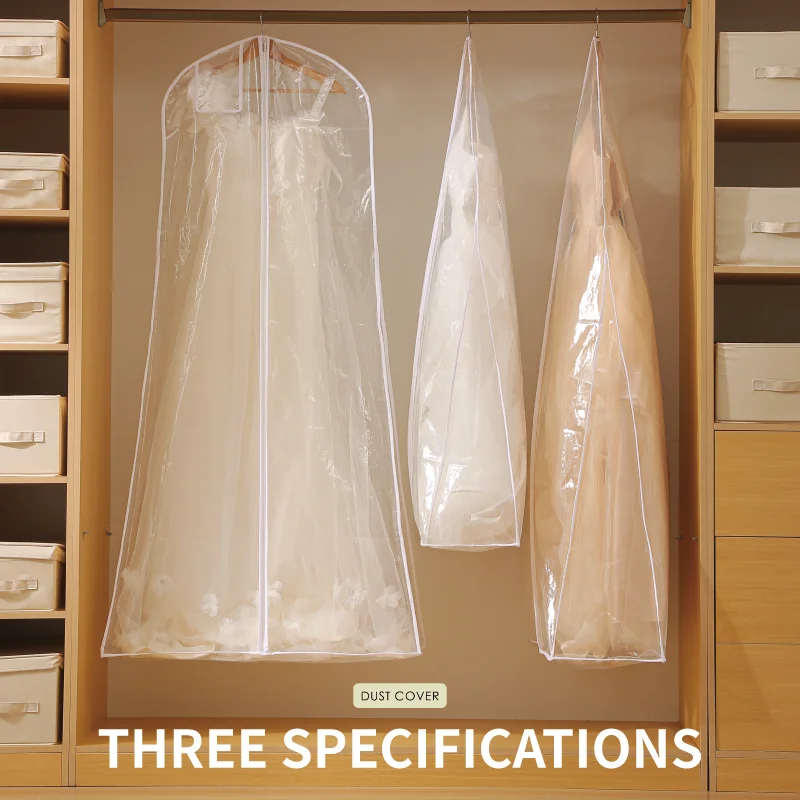 2025 New Wedding Dress Dust Cover Closet Hanging Garment Protective Shoulder  Dust Cover Clear Shoulder Dust Covers for Clothes