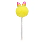 Ball Pen Pink Korean Style Hair Ball Gel Pen Pink Crown Hair Ball Charm Gel Pen With Printed Logo