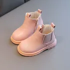 Boots For High Quality PU Leather Kids Martin Boots Winter Kids Chunky Chelsea Waterproof Boots For Boys Girls