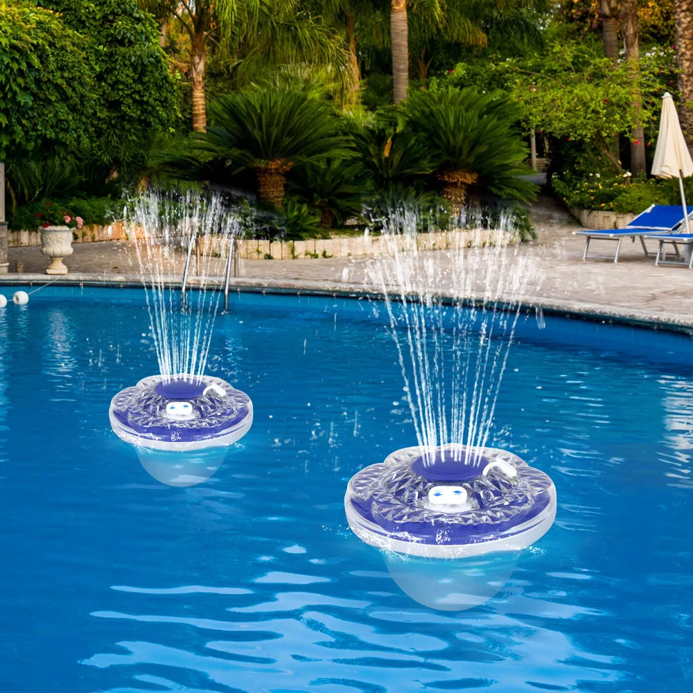 solar floating swimming pool fountain