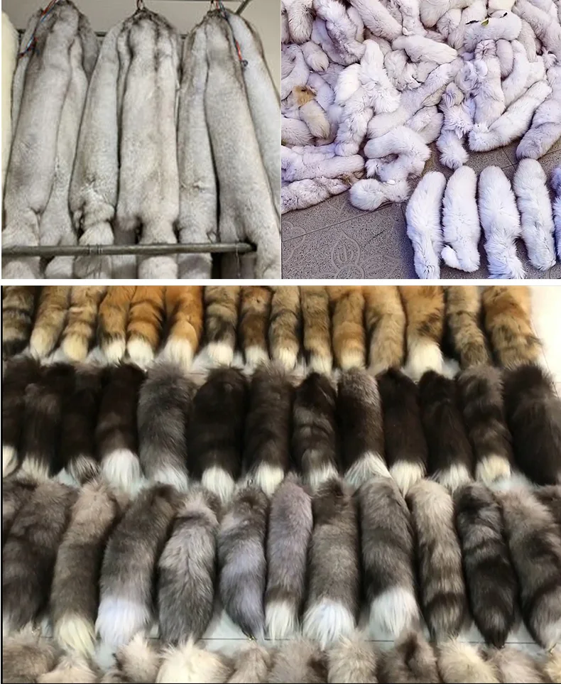 real fox fur tail fluffy fox fur tail keychain