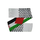 Printed Satin Scarf Printed 100% Polyester Custom Size Satin National Palestine Scarf Flag