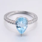 Topaz Ring Topazrings 925 Rings New Collection Classic Design 925 Sterling Silver Natural Blue Topaz Ring