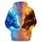 Hoodie Hoodie Manufacture 2020 Autumn Men Casual 3D Print Wolf Print Sweatshirt Drawstring Hoodie Pullovers